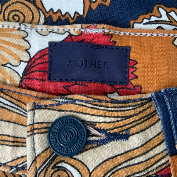 MOTHER Jeans The Hustler Ankle Fray Flowers in Her Hair Multicolor Size 27 - Picture 11 of 16